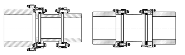  TBP，TBF型 聯(lián)軸器簡圖