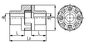 LM型梅花彈性聯(lián)軸器結(jié)構(gòu)圖