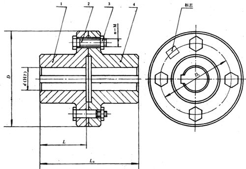 凸緣聯(lián)軸器結(jié)構(gòu)圖